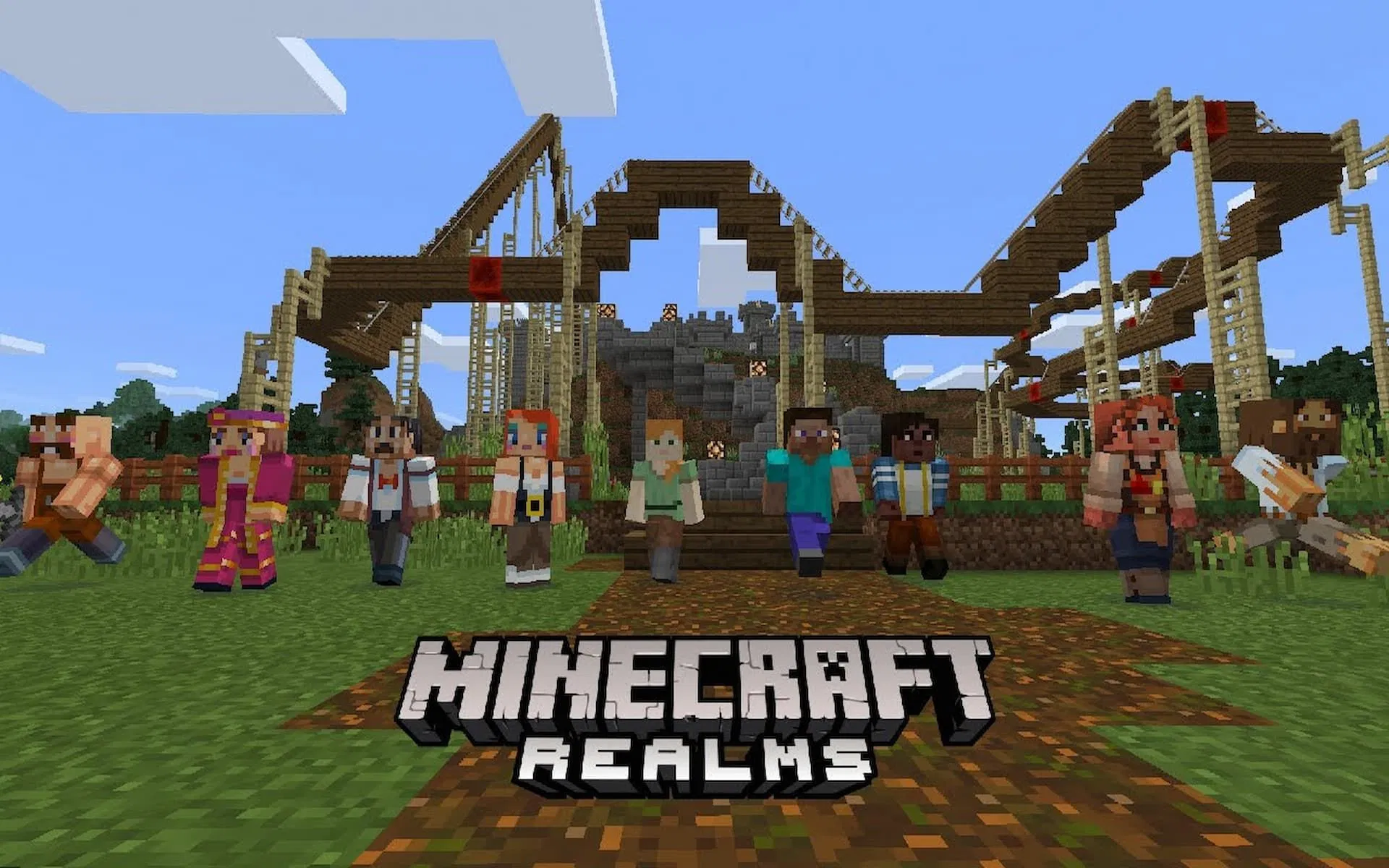 Players enjoying multiplayer gameplay on Minecraft Realms+